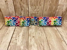 Load image into Gallery viewer, 1.5" Equestrian Surcingle Elastic Belt - Rainbow Hearts
