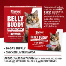Load image into Gallery viewer, Jeffers BELLY BUDDY Probiotic Supplement Packets for Cats – Multi-Strain Digestive &amp; Immune Support
