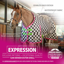 Load image into Gallery viewer, Jeffers Expression 1200 Denier Standard Neck Horse Turnout Sheet, 0 Gram
