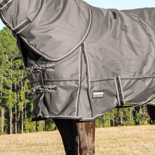 Load image into Gallery viewer, DS26 Jeffers Poplar Head "Defense" 1680 Denier Turnout Blanket with Detachable Neck, 240 Gram, Plymouth Brown
