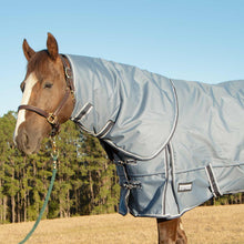 Load image into Gallery viewer, DS26 Jeffers Poplar Head "Refuge" 1200 Denier Turnout Blanket with Detachable Neck, 360 Gram, Hamilton Blue
