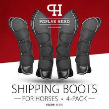 Load image into Gallery viewer, Jeffers Poplar Head Horse Shipping Boots, 4-Pack with Carry Bag
