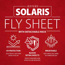 Load image into Gallery viewer, Jeffers Solaris Horse Fly Sheet with Detachable Neck, Grey &amp; Red
