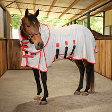 Load image into Gallery viewer, Jeffers Solaris Horse Fly Sheet with Detachable Neck, Grey &amp; Red
