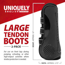 Load image into Gallery viewer, Jeffers Uniquely English Horse Tendon Boots, 2-Pack
