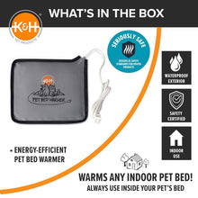 Load image into Gallery viewer, DS26 K&amp;H Pet Bed Warmer – Indoor Heated Pad for Cats &amp; Dogs, Thermostatically Controlled, Energy-Efficient, Safe for Arthritis &amp; Comfort

