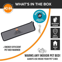 Load image into Gallery viewer, DS26 K&amp;H Pet Bed Warmer – Indoor Heated Pad for Cats &amp; Dogs, Thermostatically Controlled, Energy-Efficient, Safe for Arthritis &amp; Comfort
