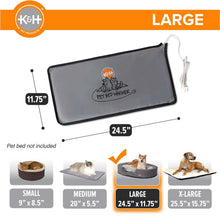 Load image into Gallery viewer, DS26 K&amp;H Pet Bed Warmer – Indoor Heated Pad for Cats &amp; Dogs, Thermostatically Controlled, Energy-Efficient, Safe for Arthritis &amp; Comfort
