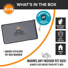 Load image into Gallery viewer, DS26 K&amp;H Pet Bed Warmer – Indoor Heated Pad for Cats &amp; Dogs, Thermostatically Controlled, Energy-Efficient, Safe for Arthritis &amp; Comfort
