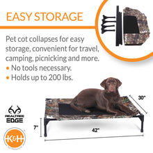 Load image into Gallery viewer, DS26 K&amp;H Pet Products Original Pet Cot Elevated Dog Bed, Realtree Edge
