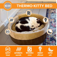 Load image into Gallery viewer, DS26 K&amp;H Pet Products Thermo-Kitty Bed Indoor Heated Cat Bed – Safe, Energy Efficient &amp; Washable

