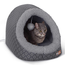 Load image into Gallery viewer, DS26 K&amp;H Pet Products Thermo-Pet Cave Heated Cat Bed – Plush Cat Cave &amp; Tunnel for Cats and Small Dogs
