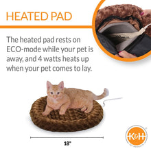 Load image into Gallery viewer, DS26 K&amp;H Thermo-Kitty Fashion Splash Heated Cat Bed – Orthopedic, Energy-Efficient, Plush Indoor Cat Bed, Machine Washable
