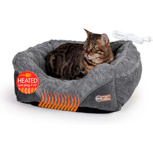 Load image into Gallery viewer, DS26 K&amp;H Thermo-Pet Lounge Sleeper Heated Cat &amp; Small Dog Bed – Plush, Non-Slip, Machine Washable Indoor Pet Bed
