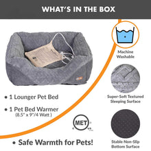 Load image into Gallery viewer, DS26 K&amp;H Thermo-Pet Lounge Sleeper Heated Cat &amp; Small Dog Bed – Plush, Non-Slip, Machine Washable Indoor Pet Bed
