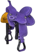 Load image into Gallery viewer, King Series Youth Stratford Suede Barrel Saddle
