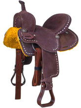 Load image into Gallery viewer, King Series Youth Stratford Suede Barrel Saddle
