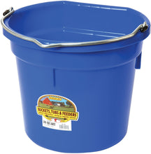 Load image into Gallery viewer, DS26 Little Giant Flat-Back Plastic Buckets – Impact-Resistant, Easy to Hang, 8 qt &amp; 20 qt
