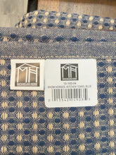 Load image into Gallery viewer, Michaelian Home Show Horses Blue towel product label, style 10-193-04
