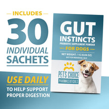 Load image into Gallery viewer, Pet's Choice Gut Instincts Probiotic Powder Packets for Dogs – Daily Digestive &amp; Immune Support, 30 Count
