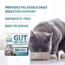 Load image into Gallery viewer, Pet’s Choice Gut Instincts Probiotic Supplement for Cats, Digestive &amp; Immune Support, 30 Powder Packets, Made in USA
