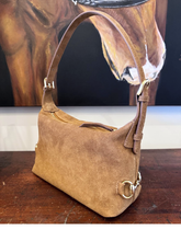 Load image into Gallery viewer, Bethany Bit Bag Suede | Limited Edition Milk Chocolate
