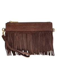 Load image into Gallery viewer, Wellington Wristlet Dark Chocolate Fringe LIMITED EDITION
