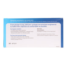 Load image into Gallery viewer, DS26 UltiCare U-40 Insulin Syringes, 29ga x ½", Box of 100 ct
