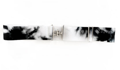 Black Tie Dye Elastic Belt