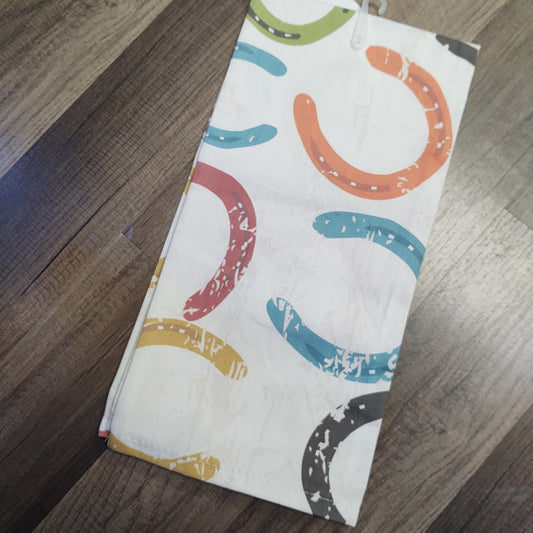 645 Kitchen Towels-Colorful Horseshoes