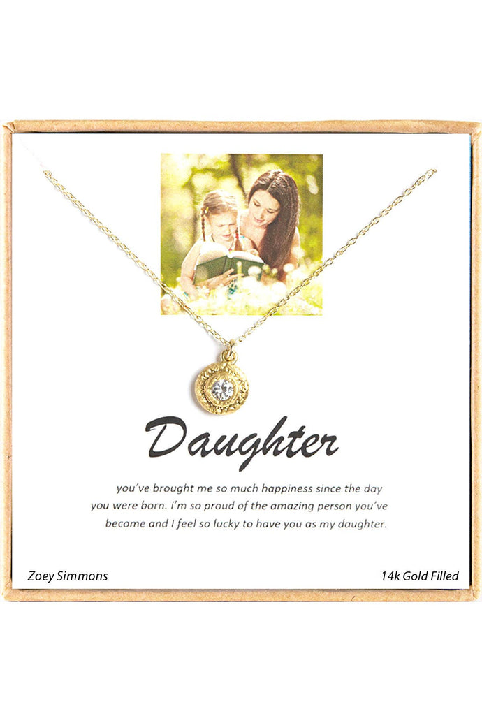 Daughter' Boxed Charm Necklace - GF