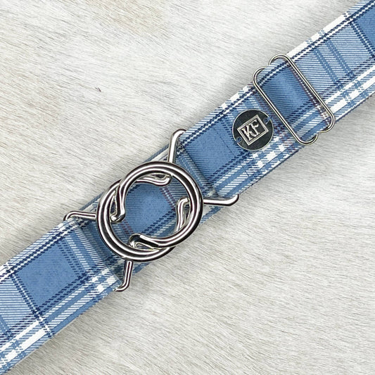 Tartan - Blue - adjustable belt