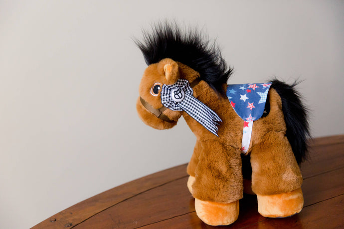 ENGLISH - SMALL CLASSIC PLUSH HORSE - Cherry Chocolate
