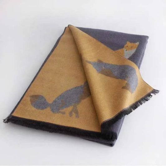 Tallyho Mr Fox Cashmere Wool Blend Winter Scarf