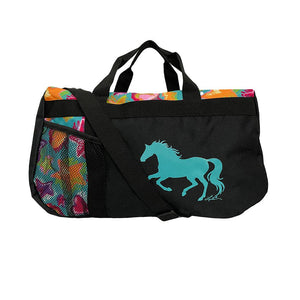 "Lila" Galloping Horse Duffle Bag- Stars & Hearts