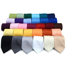 Load image into Gallery viewer, Boys Solid Micro Fiber Poly Woven tie: White

