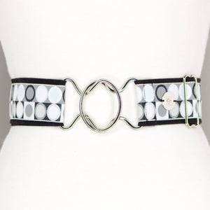 Gray Circles-adjustable belt-one size fits most