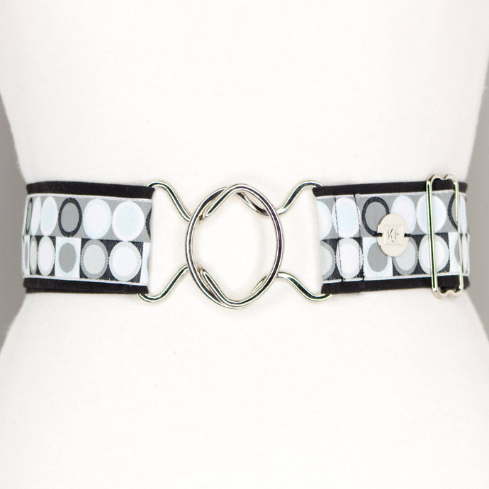 Gray Circles-adjustable belt-one size fits most