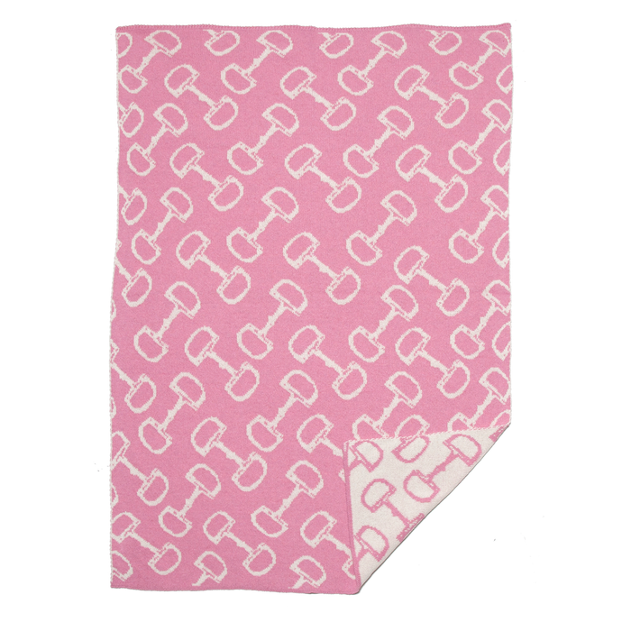 Baby Reversible Horse Bits Throw