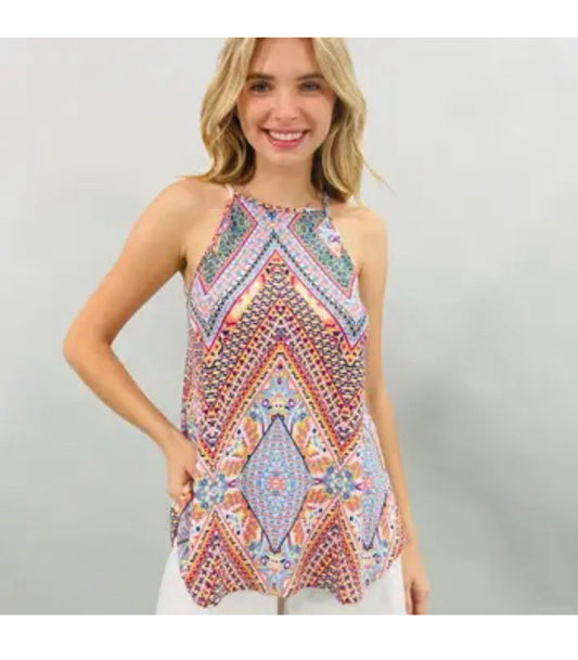519 Boho Print Top