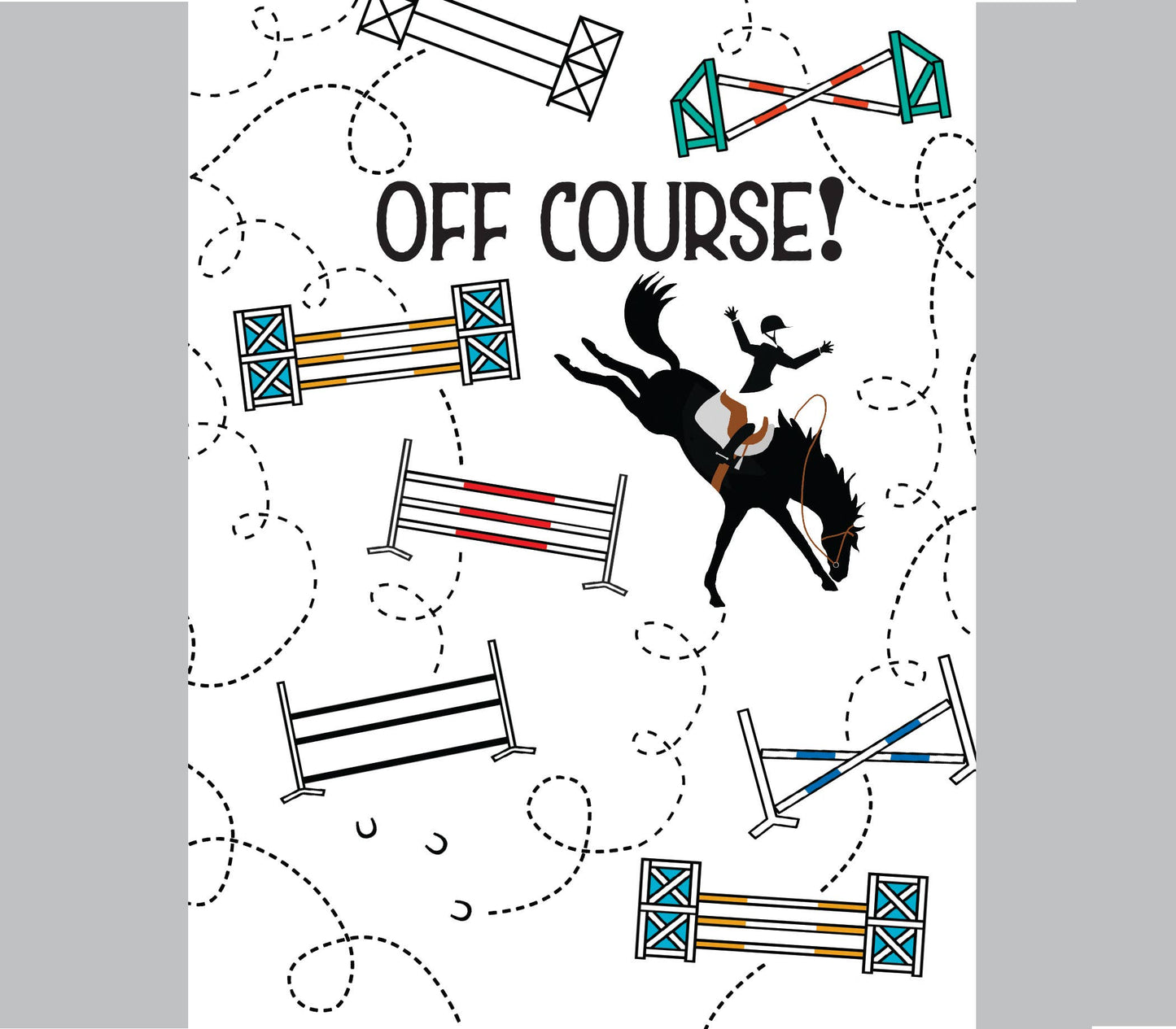 Horse Birthday Card: Off Course...but on course for a... ~ N