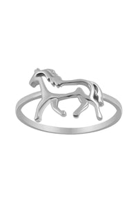 Sterling Silver Running Horse Ring