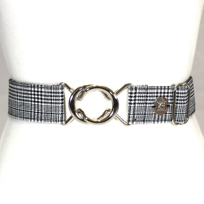 Black Plaid-adjustable belt-one size fits most