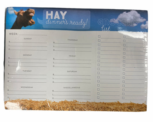 Weekly Meal Planner: Hay