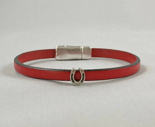 Leather Horse Shoe Bracelet