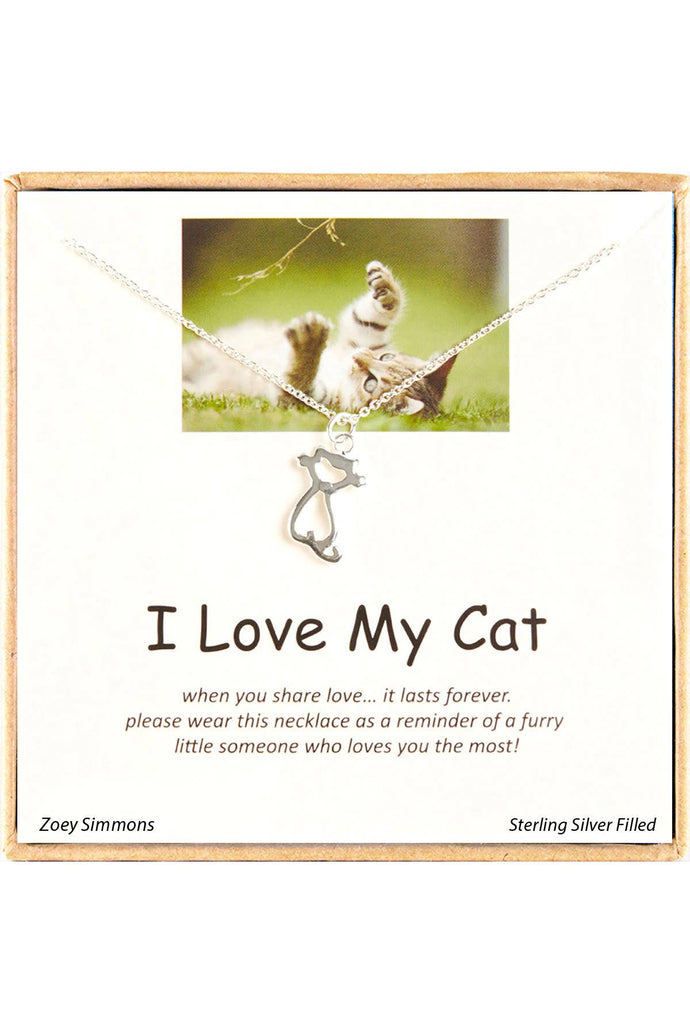 I Love My Cat' Boxed Charm Necklace - SF