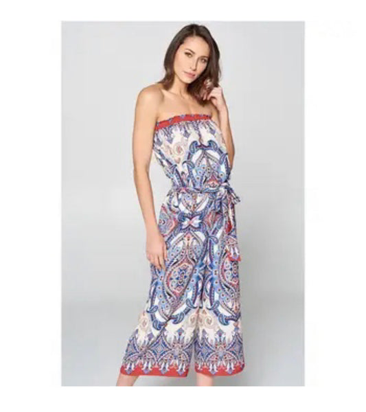 518 Boho Print Jumpsuit