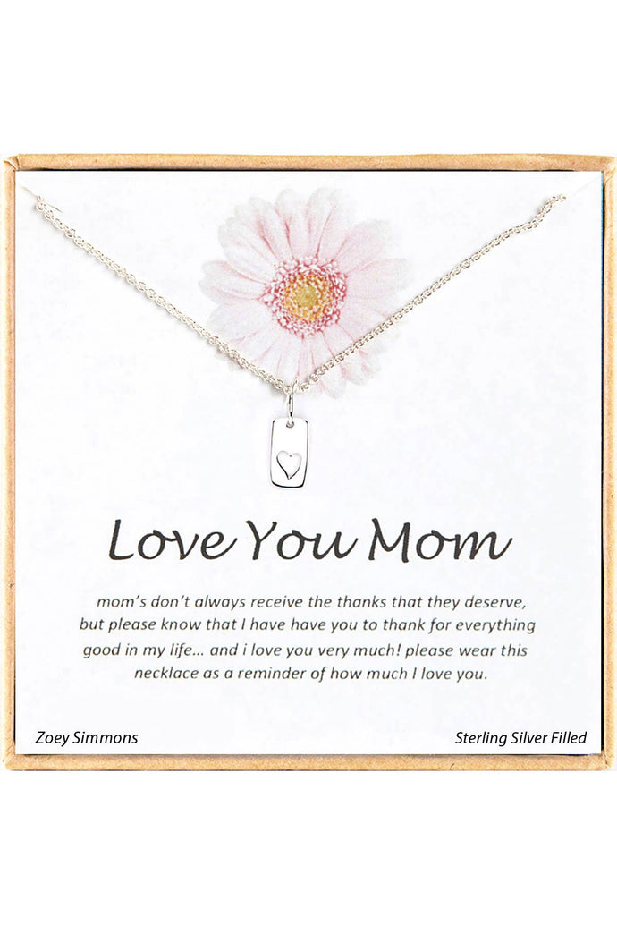 Love You Mom' Boxed Charm Necklace - SF