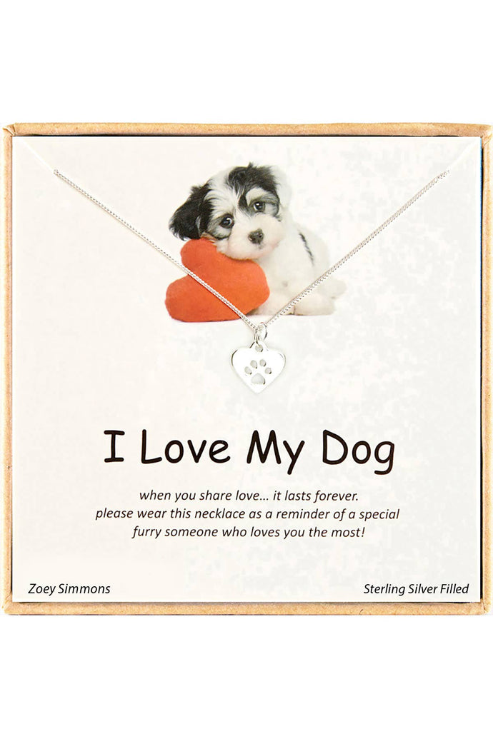 I Love My Dog' Boxed Charm Necklace - SF