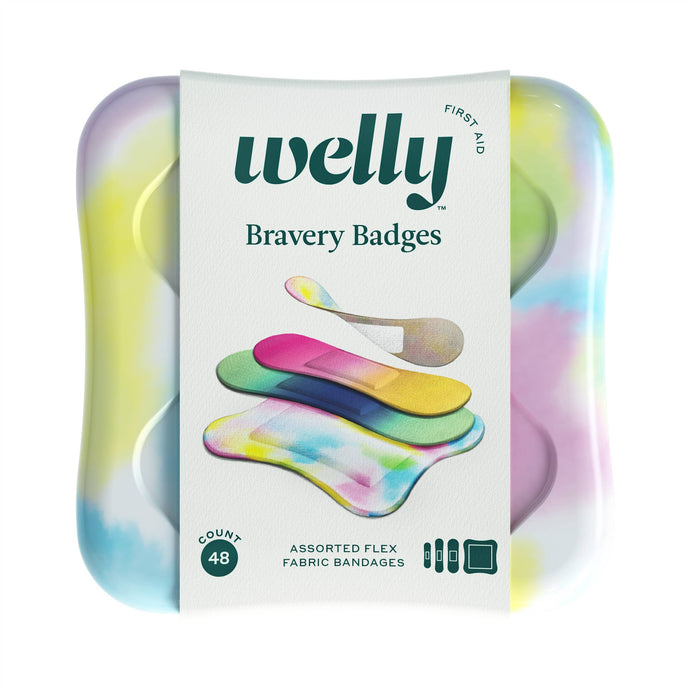 Welly Colorwash Adhesive Bandages - 48 Counts